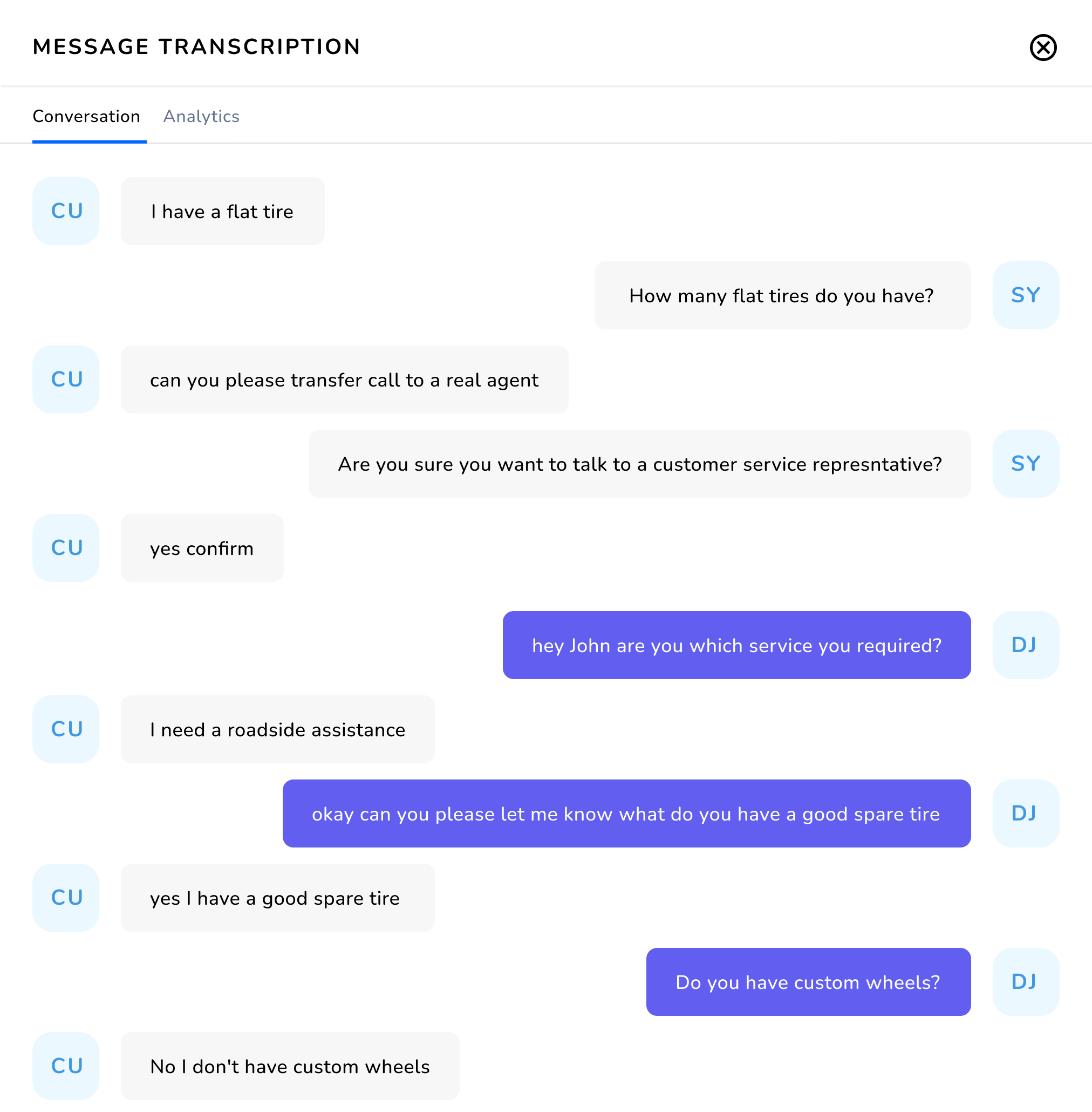 Live Monitor - Call Monitor - Customer Data - Message Transcription